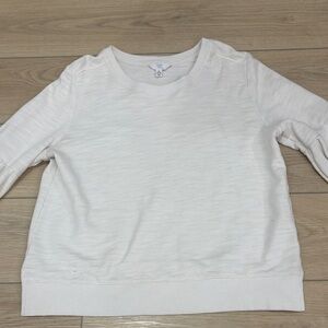 Time and Tru Women's Cream Crew Neck Sweater